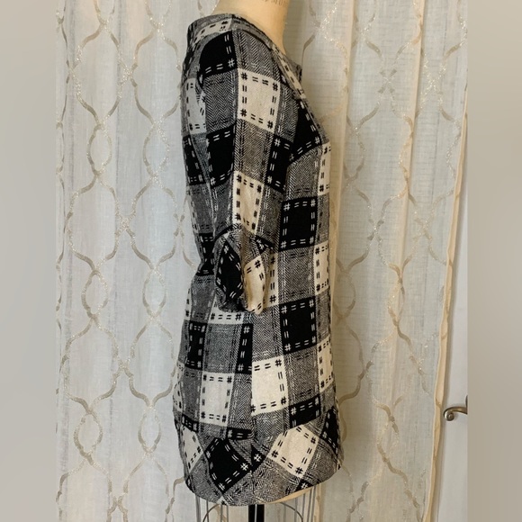 Nina Black & White Houndstooth Mini Dress sz Small - Picture 3 of 6